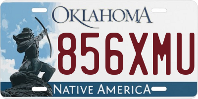 OK license plate 856XMU