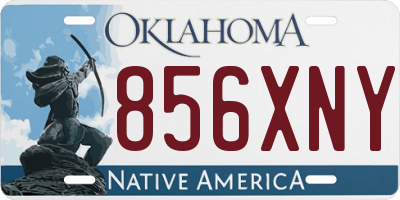 OK license plate 856XNY