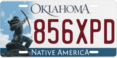 OK license plate 856XPD