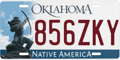 OK license plate 856ZKY