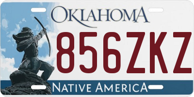 OK license plate 856ZKZ