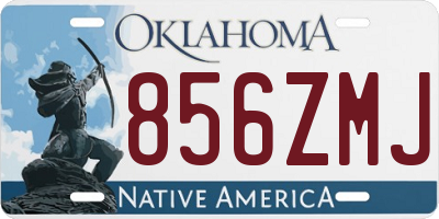 OK license plate 856ZMJ