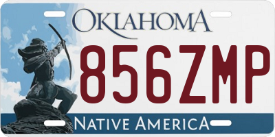 OK license plate 856ZMP