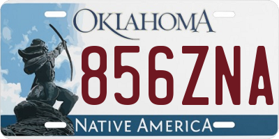 OK license plate 856ZNA