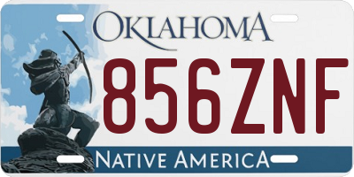 OK license plate 856ZNF