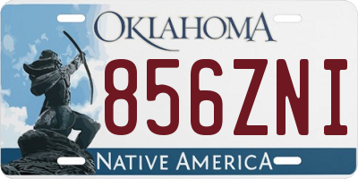OK license plate 856ZNI