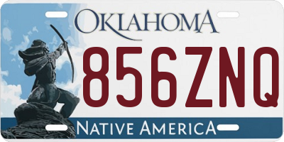 OK license plate 856ZNQ