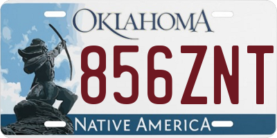 OK license plate 856ZNT