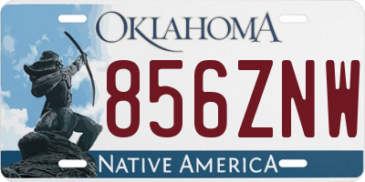 OK license plate 856ZNW