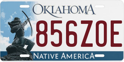 OK license plate 856ZOE