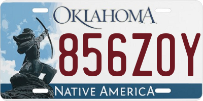 OK license plate 856ZOY