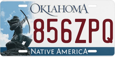 OK license plate 856ZPQ