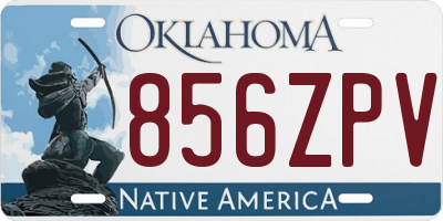 OK license plate 856ZPV