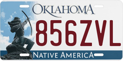 OK license plate 856ZVL