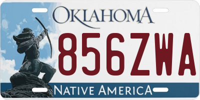 OK license plate 856ZWA