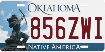 OK license plate 856ZWI