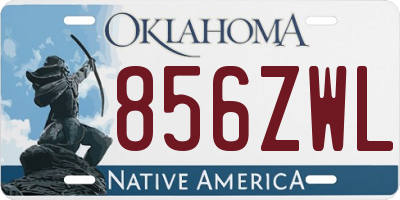 OK license plate 856ZWL