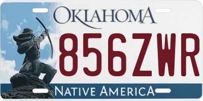 OK license plate 856ZWR