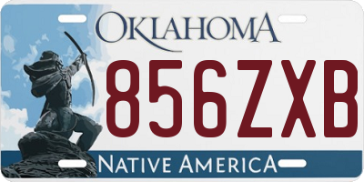 OK license plate 856ZXB