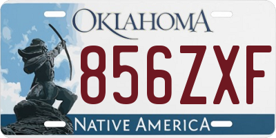 OK license plate 856ZXF