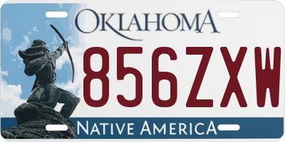 OK license plate 856ZXW