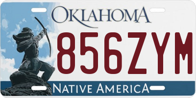 OK license plate 856ZYM