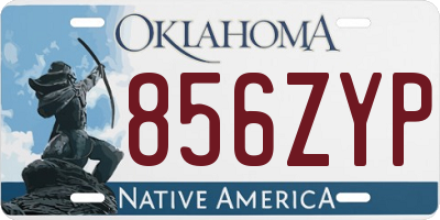 OK license plate 856ZYP