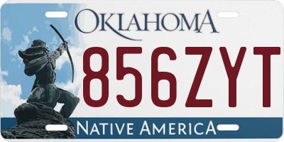 OK license plate 856ZYT