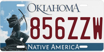 OK license plate 856ZZW