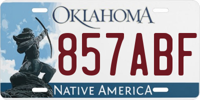 OK license plate 857ABF