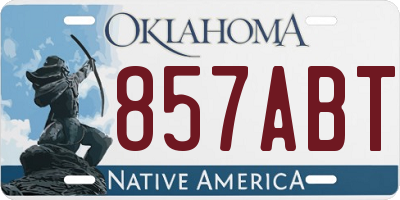 OK license plate 857ABT