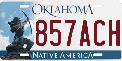 OK license plate 857ACH