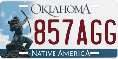 OK license plate 857AGG