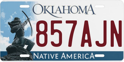 OK license plate 857AJN