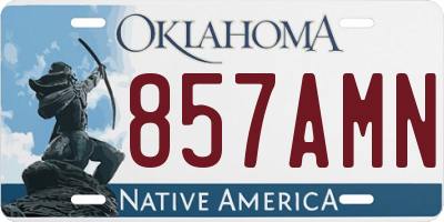 OK license plate 857AMN