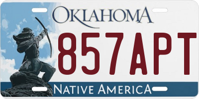 OK license plate 857APT