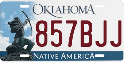 OK license plate 857BJJ