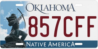 OK license plate 857CFF