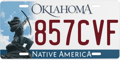 OK license plate 857CVF