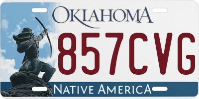 OK license plate 857CVG