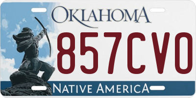 OK license plate 857CVO