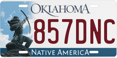 OK license plate 857DNC