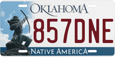 OK license plate 857DNE