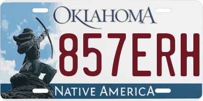 OK license plate 857ERH