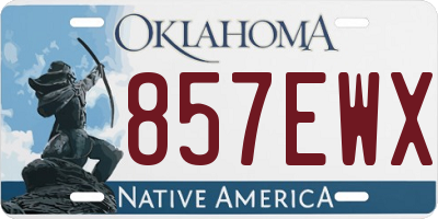 OK license plate 857EWX