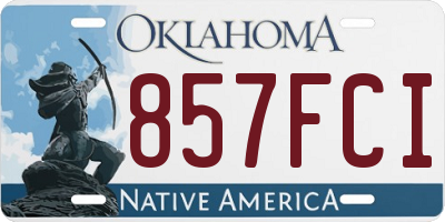 OK license plate 857FCI