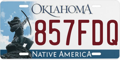 OK license plate 857FDQ