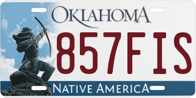 OK license plate 857FIS