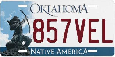 OK license plate 857VEL