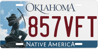 OK license plate 857VFT